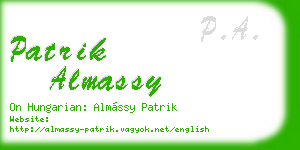 patrik almassy business card